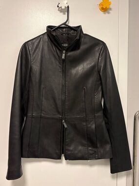 Danier Black Leather Zip Jacket